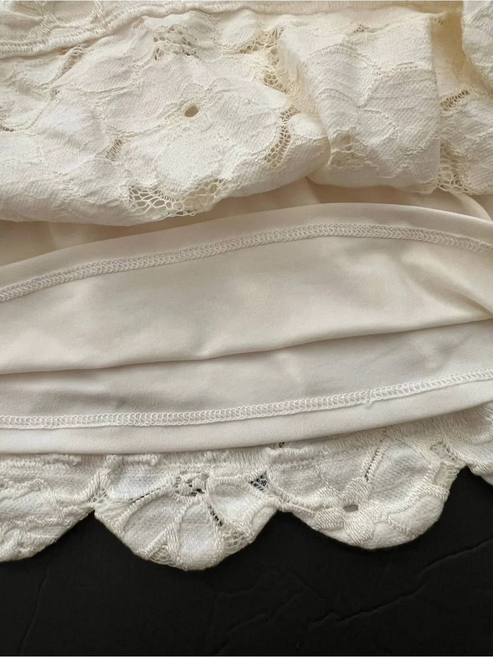 Cat & Jack 12m toddler girl cream sleeveless floral lace dress Full lining NWOT